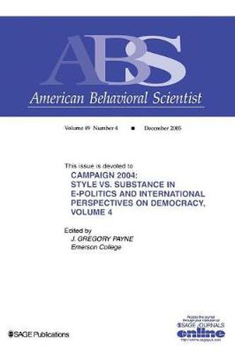 Cover image for Campaign 2004: Volume 4: International Reflections (Volume 4 of 4)