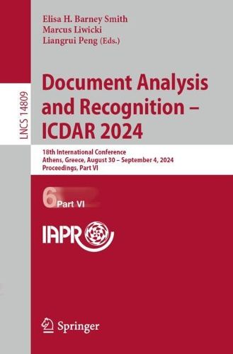 Cover image for Document Analysis and Recognition - ICDAR 2024