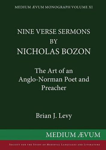 Cover image for Nine Verse Sermons by Nicholas Bozon: The Art of an Anglo-Norman Poet and Preacher