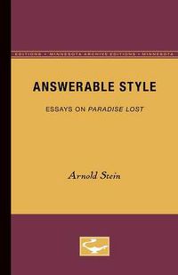 Cover image for Answerable Style: Essays on Paradise Lost