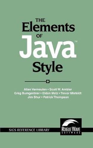 Cover image for The Elements of Java (TM) Style