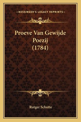 Cover image for Proeve Van Gewijde Poezij (1784)