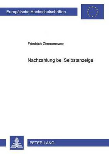 Cover image for Nachzahlung Bei Selbstanzeige