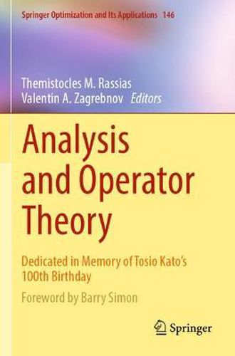 Cover image for Analysis and Operator Theory: Dedicated in Memory of Tosio Kato's 100th Birthday