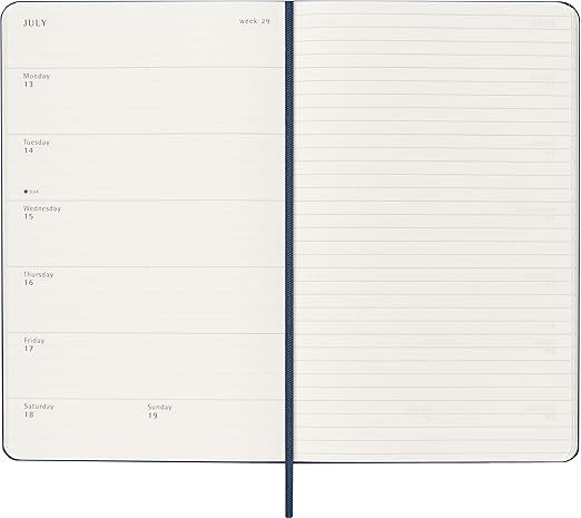 Sapphire Hardback Large Weekly Notebook 2026 Moleskine Diary