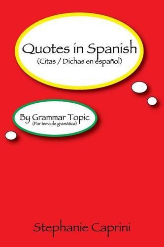 Cover image for Quotes in Spanish: By Grammar Topic