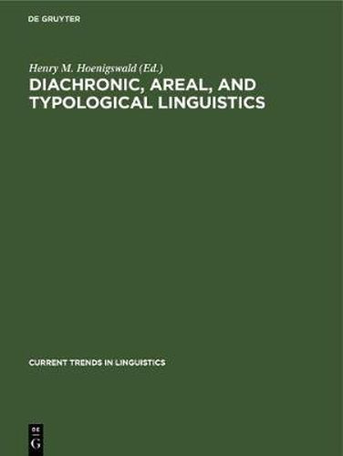 Cover image for Diachronic, areal, and typological Linguistics