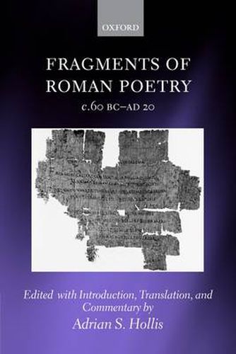 Cover image for Fragments of Roman Poetry c.60 BC-AD 20