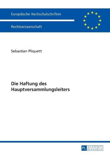 Cover image for Die Haftung Des Hauptversammlungsleiters