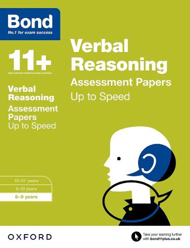 Cover image for Bond 11+: Verbal Reasoning: Up to Speed Papers: 8-9 years