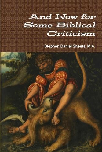 Cover image for And Now for Some Biblical Criticism