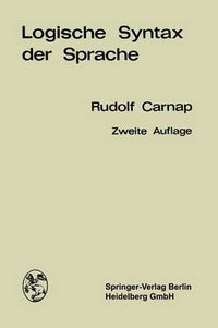 Cover image for Logische Syntax Der Sprache