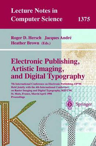 Cover image for Electronic Publishing, Artistic Imaging, and Digital Typography