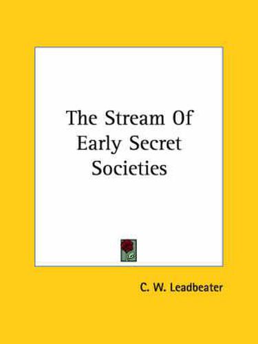 Cover image for The Stream of Early Secret Societies