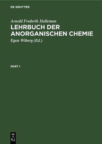 Cover image for Lehrbuch Der Anorganischen Chemie
