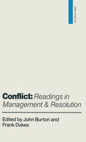 Cover image for Conflict: Readings in Management and Resolution