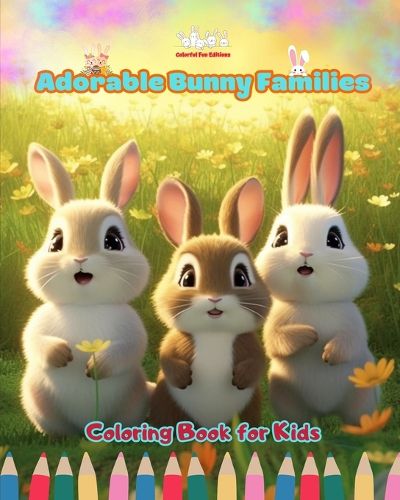 Cover image for Adorable Bunny Families - Coloring Book for Kids - Creative Scenes of Endearing and Playful Rabbit Families