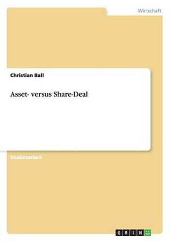 Cover image for Asset- versus Share-Deal