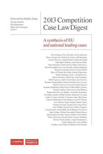 Cover image for 2013 Competition Case Law Digest A synthesis of EU and national leading case