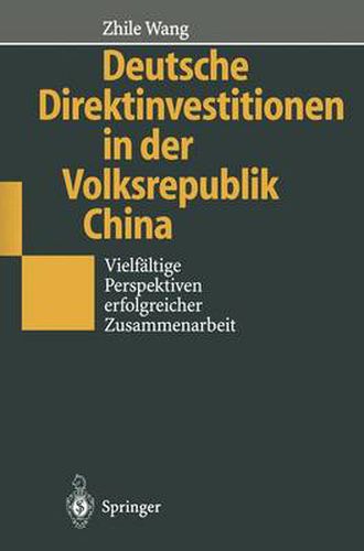 Cover image for Deutsche Direktinvestitionen in der Volksrepublik China