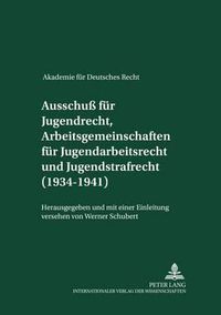 Cover image for Akademie Fuer Deutsches Recht 1933-1945- Protokolle Der Ausschuesse- Ausschuss Fuer Jugendrecht, Arbeitsgemeinschaften Fuer Jugendarbeitsrecht Und Jugendstrafrecht (1934-1941): Mit Einer Einleitung Versehen Von Werner Schubert