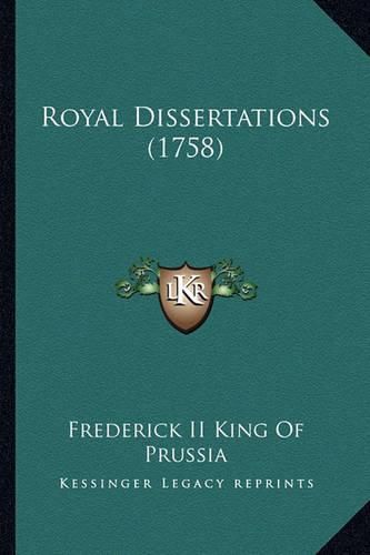 Royal Dissertations (1758)