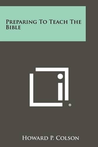 Cover image for Preparing to Teach the Bible