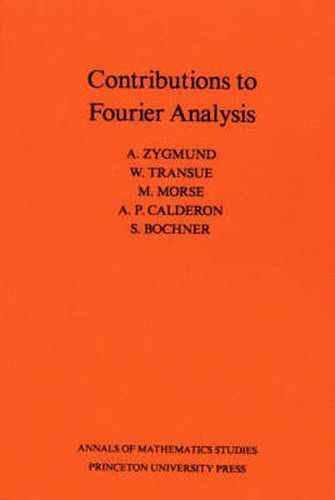 Cover image for Contributions to Fourier Analysis. (AM-25)