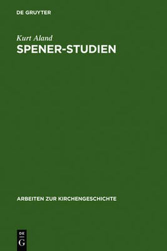 Cover image for Spener-Studien