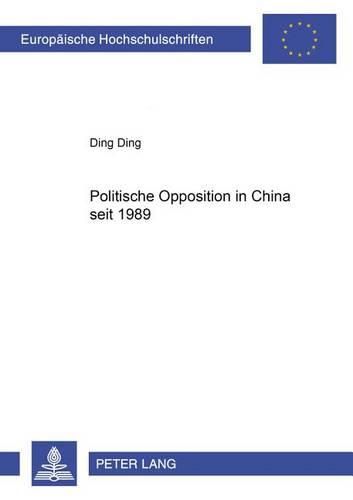 Cover image for Politische Opposition in China Seit 1989