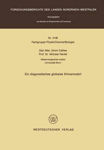 Cover image for Ein diagnostisches globales Klimamodell