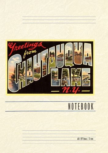 Cover image for Vintage Lined Notebook Greetings from Chautauqua Lake, New York