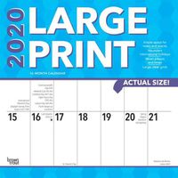 Cover image for Large Print 2020 Square Wall Calendar
