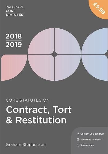 Cover image for Core Statutes on Contract, Tort & Restitution 2018-19