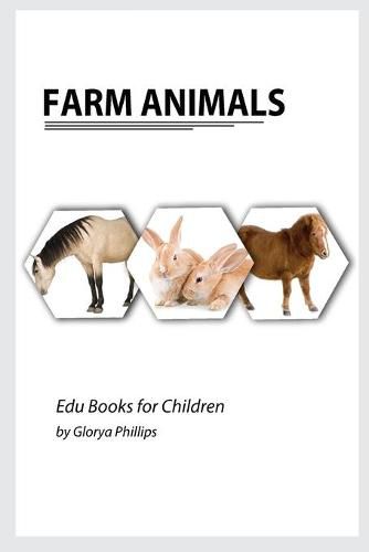 Cover image for Farm Animals: Montessori real Farm Animals book, bits of intelligence for baby and toddler, children's book, learning resources