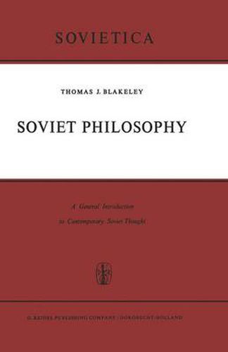 Cover image for Soviet Philosophy: A General Introduction to Contemporary Soviet Thought