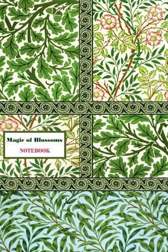 Cover image for Magic of Blossoms NOTEBOOK [ruled Notebook/Journal/Diary to write in, 60 sheets, Medium Size (A5) 6x9 inches]