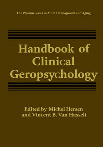 Cover image for Handbook of Clinical Geropsychology