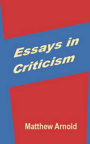 Cover image for Essays in Criticism