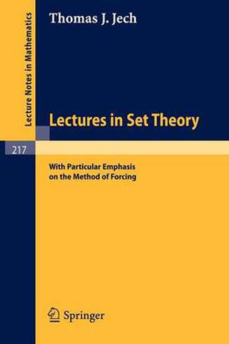 Cover image for Lectures in Set Theory: With Particular Emphasis on the Method of Forcing