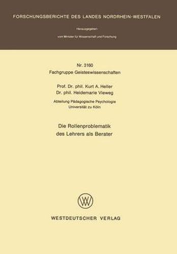 Cover image for Rollenproblematik Des Lehres Als Berater