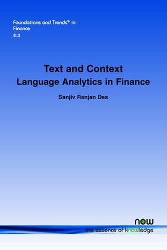 Cover image for Text and Context: Language Analytics in Finance