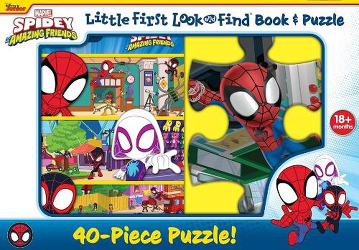 Cover image for Disney Junior Marvel Spidey and His Amazing Friends: Little First Look and Find Book & Puzzle