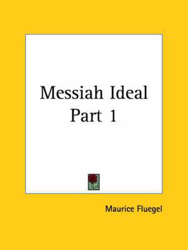 Cover image for Messiah-ideal Vol. 1 (1896)