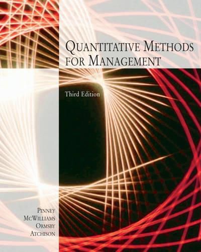 Quantitative Methods for Management, 3e