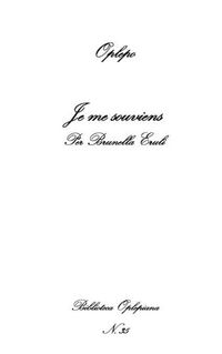 Cover image for Je me souviens: Per Brunella Eruli