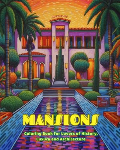 Cover image for Mansions Coloring Book for Lovers of History, Luxury and Architecture Amazing Designs for Total Relaxation