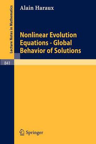 Cover image for Nonlinear Evolution Equations - Global Behavior of Solutions