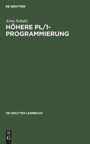 Cover image for Hoehere PL/1-Programmierung