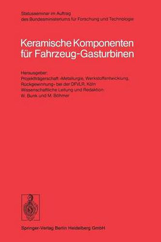 Cover image for Keramische Komponenten fur Fahrzeug-Gasturbinen